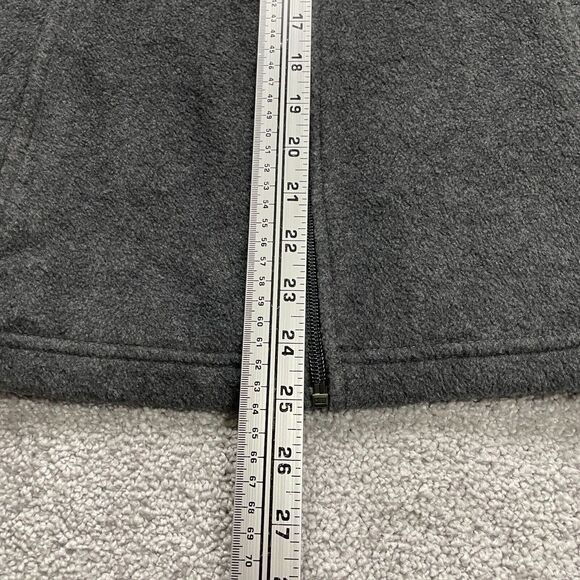 Columbia Fleece Vest Mens Large Gray Full Zip High Neck Pockets Outdoor Hiking - Picture 7 of 13